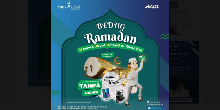 Program BEDUK RAMADAN Bank Kalsel Syariah. (foto : Bank Kalsel)