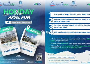 Aksel by Bank Kalsel Sediakan Pembelian Tiket Wisata Kapal Pinisi