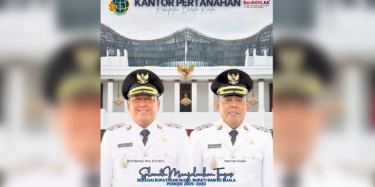 Ucapan selamat atas pelantikan Bupati dan Wakil Bupati Batola Dr H Bahrul Ilmi dan Herman Susilo. (foto : istimewa)