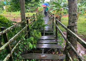 Anggota Dewan, Habib Farhan Husein Terima Keluhan Titian Penghubung Antar Desa Rusak