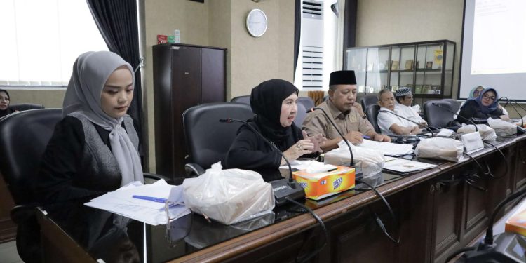 Pansus IV DPRD Kalsel menggelar rapat pembahasan Raperda tentang GDPK 2023-2045. (foto : istimewa)