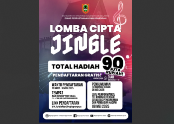 Gratis Pendaftaran, Lomba Cipta Jinggel Dispersip Kalsel Berhadiah Total Rp 90 Juta
