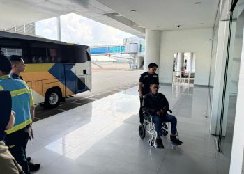 Jelang Keberangkatan, Bandara Syamsudin Noor Gelar Simulasi Penerbangan Haji