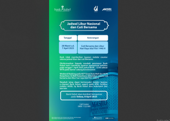 Libur Lebaran, Layanan Operasional Bank Kalsel Tutup Sementara