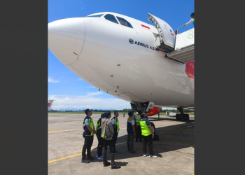 Pesawat Haji Telah Tiba di Bandara Syamsudin Noor