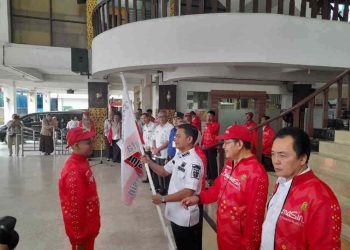 Target Juara Umum, 19 Atlet SOIna Banjarmasin Dilepas Ikuti Pesoda di Banjarbaru