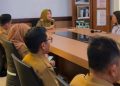 Dispersip Kalsel Bersama Balai Bahasa Gelar Audensi Tata Kelola Kearsipan
