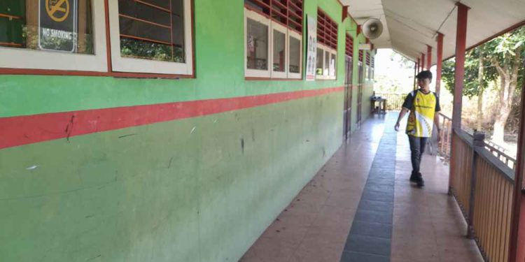 Selasar SMPN 35 Banjarmasin. (foto : shn/seputaran)