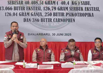 Hadiri Pemusnahan Barang Bukti, Ketua DPRD Kalsel : Terimakasih Polda Kalsel