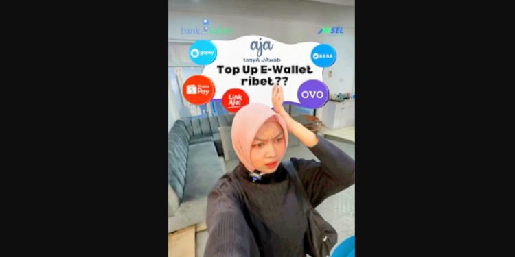 Top Up E Wallet bisa di Aksel by Bank Kalsel. (foto : Bank Kalsel)