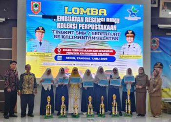 Keyra Ameera Shafa dari SMP GIBS Juara 1 Lomba Resensi Buku Koleksi Perpustakaan Dispersip Kalsel