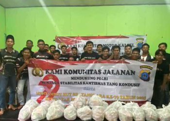 Polda Kalsel Rangkul Komunitas Jalanan Gelar Bakti Sosial