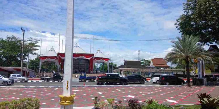 Halaman Balai Kota Banjarmasin yang akan dijadikan lomba seru-seruan 17-an para ASN dan Perumda Pemko Banjarmasin. (foto : shn/seputaran)
