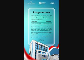 Bank Kalsel Libur Layanan pada 18 Agustus