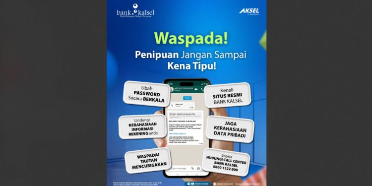 Bank Kalsel keluarkan Imbauan Waspada Penipuan Online. (foto : istimewa)