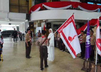 51 Anggota Pramuka Kwarcab Banjarmasin Dilepas Ikuti Jamda Kalsel 2025