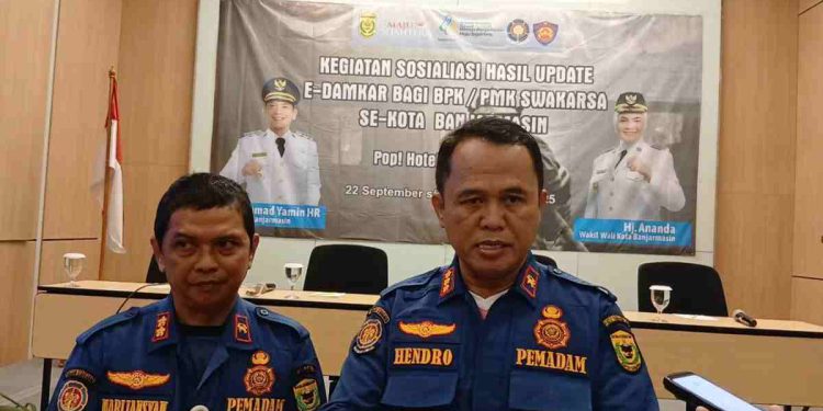 Kepala Disdamkarmat Banjarmasin, Hendro. (foto : shn/seputaran)