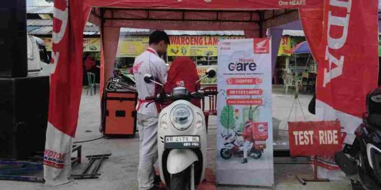 PT Trio Motor hadirkan layanan Service Kunjung di Kecamatan Kurun, Kabupaten Gunung Mas, Kalimantan Tengah yang dilaksanakan oleh Trio Motor Kurun. (foto : istimewa)