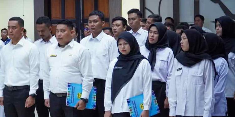PPPK Pemko Banjarmasin saat dilantik. (foto : shn/seputaran)