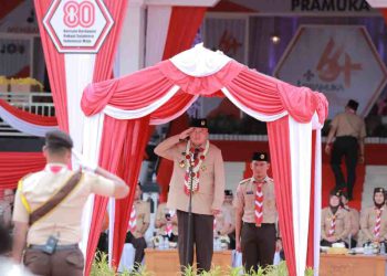 Ketua Mabida Pramuka Kalsel H Muhidin Pimpin Apel Besar Hari Pramuka ke-64 di Tabalong