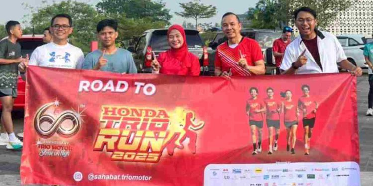 Memperingati 60 tahun perjalanan PT Trio Motor sebagai Main Dealer Honda di Kalimantan Selatan dan Kalimantan Tengah, digelar ajang olahraga lari bertajuk Honda Trio Run 2025. (foto : istimewa)