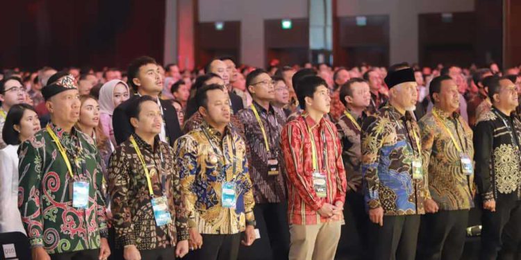 Wagub Kalsel H Hasnuryadi Sulaiman saat menghadiri Minerba Cortex 2025. (foto : Adpim Kalsel)