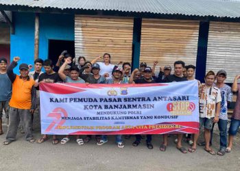 Polda dan Pemuda Pasar Sentra Antasari Menjaga Kondusifitas