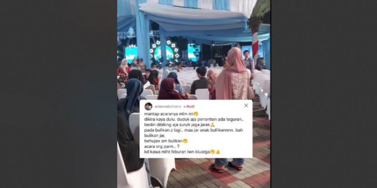Unggahan kekecewaan warga saat Puncak Perayaan Harjad ke-499 Banjarmasin di salah satu media sosial.