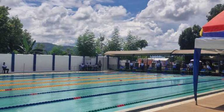 Venue Pertandingan Cabor Aquatik Pekan Olahraga Provinsi (Porprov) XII di Kabupaten Tanah Laut. (foto : istimewa)