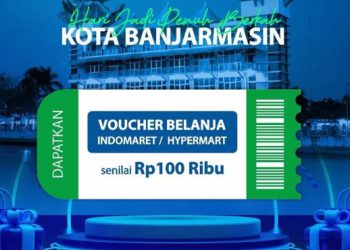 Meriahkan Harjad Banjarmasin, Bank Kalsel Bagikan Voucher 100 Ribu Bagi Nasabah Baru