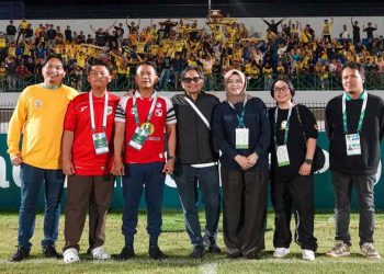 Wagub Hasnuryadi Sulaiman dan Walikota Yamin Semangati Barito Putera