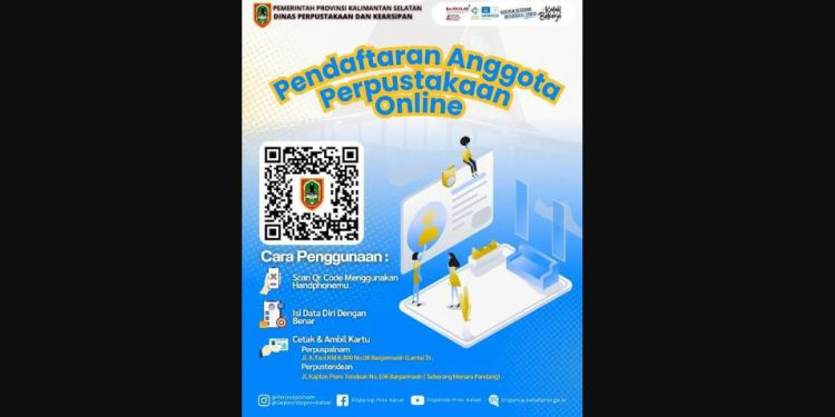 Pendaftaran anggota perpustakaan secara online. (foto : istimewa)