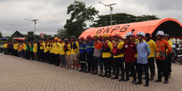 BPDB Tapin saat apel kesiapan pasukan dalam menghadapi potensi bencana. (foto : istimewa)