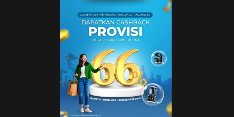 Bank Kalsel hadirkan Promo Cashback Provisi Kredit Multiguna di Harjad HST. (foto : Bank Kalsel)
