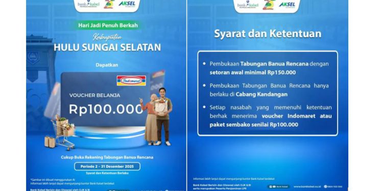 Promo Bank Kalsel di momen Harjad ke-75 Kabupaten HSS. (foto : Bank Kalsel)