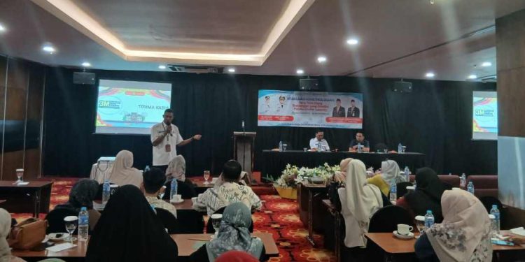 Sosialisasi Kemetrologian untuk pelaku usaha laundry oleh Disperdagin Banjarmasin. (foto : shn/seputaran)
