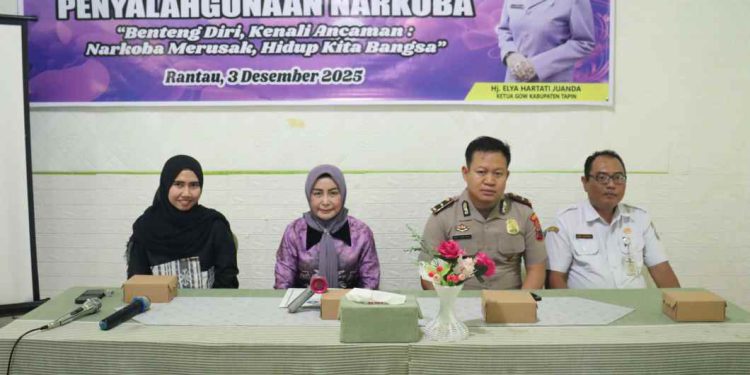 GOW Tapin saat sosialisasi pencegahan Narkoba. (foto : istimewa)