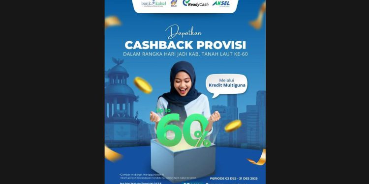 Bank Kalsel memberikan Promo Cashback Provisi Kredit Multiguna hingga 60 persen di Harjad Tanah Laut. (foto : Bank Kalsel)
