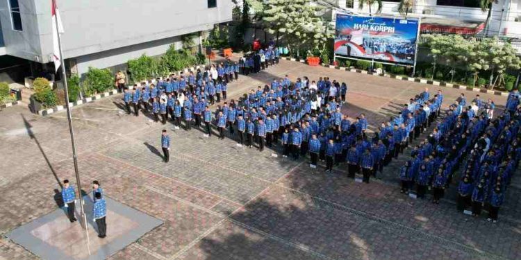 Upacara peringatan HUT ke-54 KOPRI Kementerian ATR/BPN. (foto : Biro Humas ATR/BPN)
