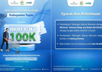 Momen Harjad ke-66 Tapin, Buka Rekening Tabungan Banua Rencana Bank Kalsel dapat Voucher Rp 100 Ribu