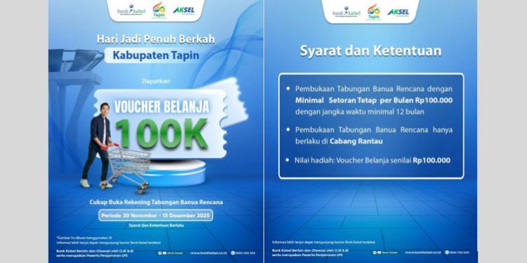 Promo voucher Bank Kalsel pada momen Harjad Tapin. (foto : Bank Kalsel)