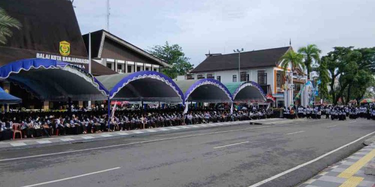 Para PPPK Pemko Banjarmasin saat mau menjalani prosesi pengangkatan. (foto : shn/seputaran)