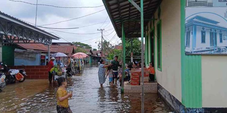 Kawasan Sungai Lulut yang terendam banjir. (foto : shn/seputaran)