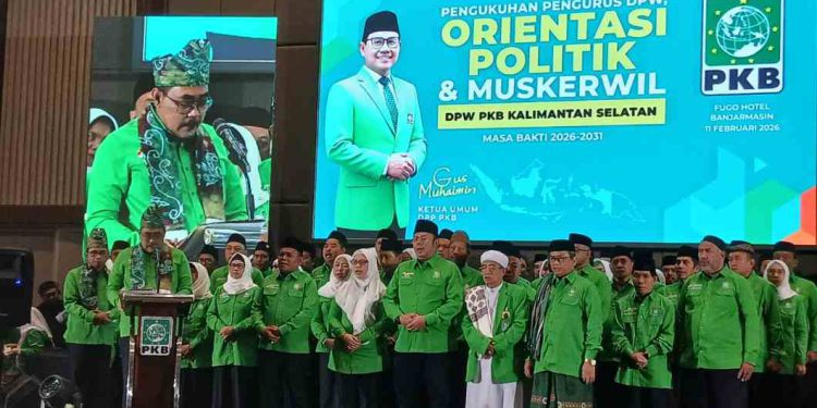 Pengukuhan DPW PKB Kalsel masa bakti 2026-2031. (foto : shn/seputaran)