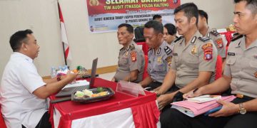 Itwasda Polda Kalteng Audit Kinerja Polres Gumas 