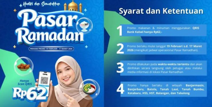 Promo Rp 62 Bank Kalsel di Pasar Wadai Ramadan. (foto : istimewa)