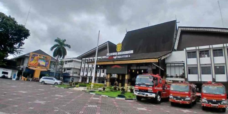 Halaman Balai Kota Pemko Banjarmasin yang akan dijadikan lokasi salat Ied. (foto : shn/seputaran)
