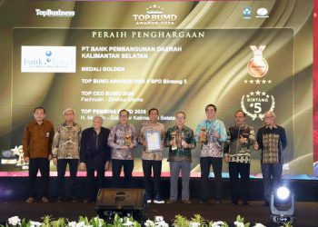 Bank Kalsel Empat Tahun Berturut-Turut Bintang 5 TOP BUMD Awards
