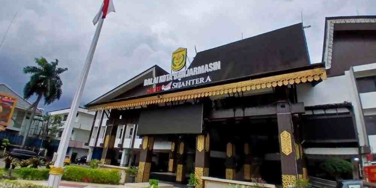 Kantor Pemko Banjarmasin yang memberlakukan WFH. (foto : shn/seputaran)