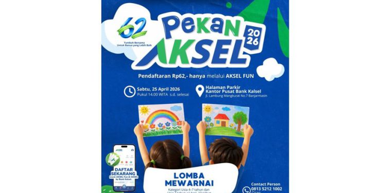 Lomba Mewarna Aksel Bank Kalsel. (foto : istimewa)